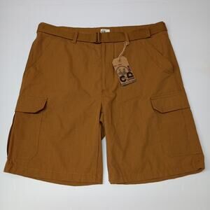 C D Copper Denim Men's Belted Cargo Shorts Men's Size 40 Timber Rip Stop